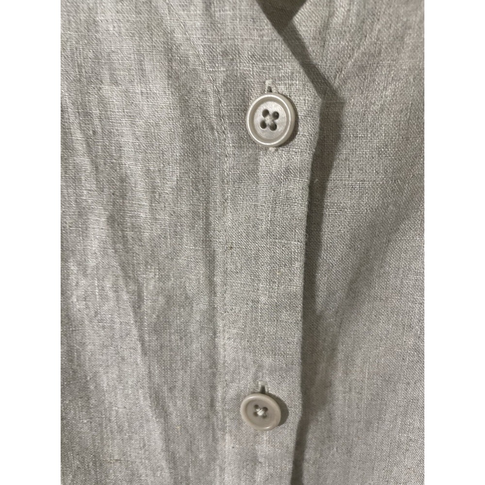 Eileen Fisher Organic Linen Tie Back Vest Tank Top Oatmeal XL Lagenlook NEW - Picture 6 of 6